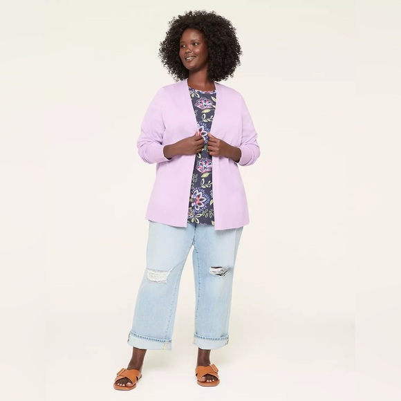 💜 Open Front Cardigan – Crocus Petal 💜 - Picture 4 of 8